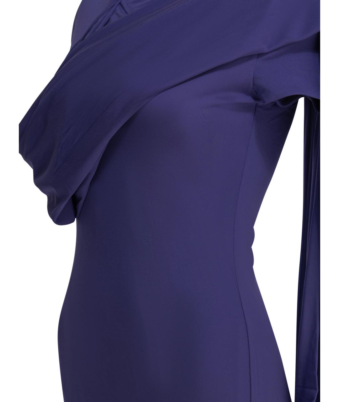 ACNE STUDIOS Фиолетовое вискозное коктейльное платье, фото 4