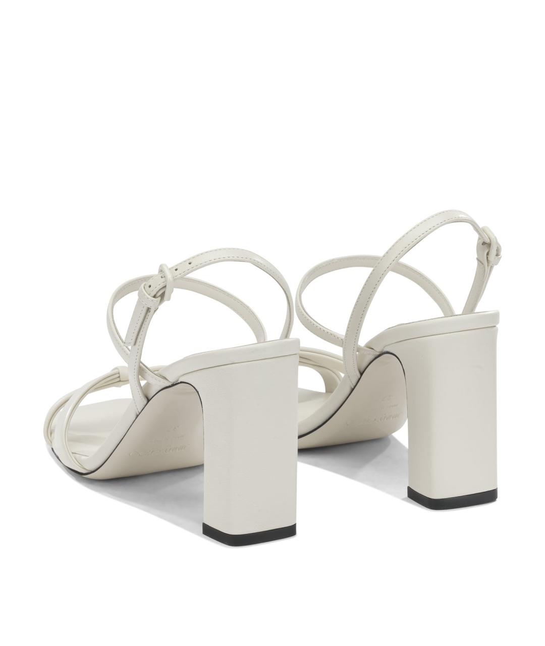 JIMMY CHOO Белые кожаные босоножки, фото 4