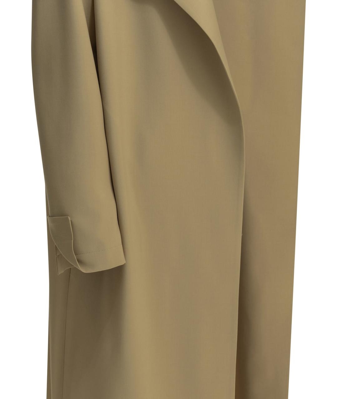 Sa Su Phi Бежевый шерстяной тренч/плащ, фото 4
