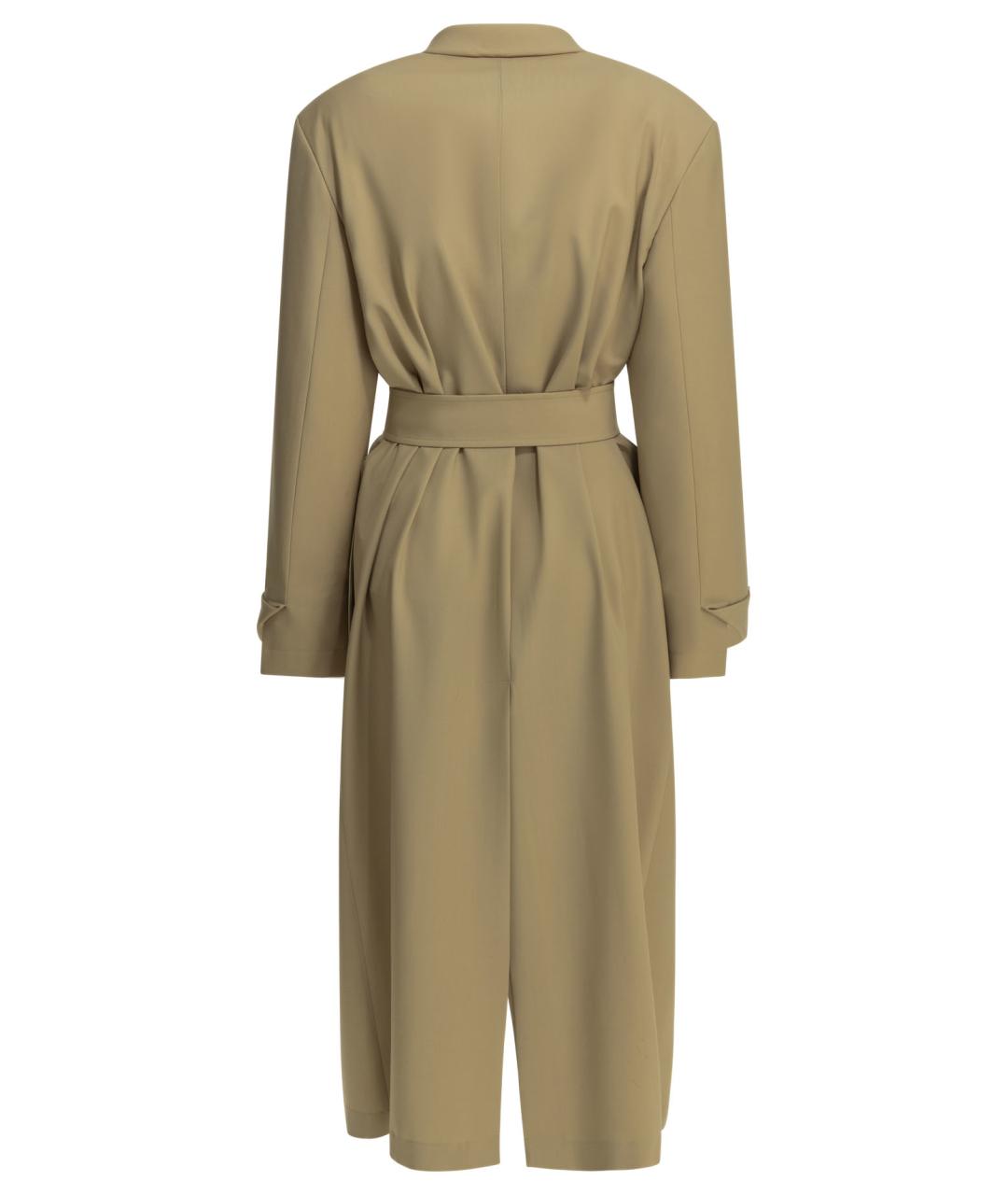 Sa Su Phi Бежевый шерстяной тренч/плащ, фото 2