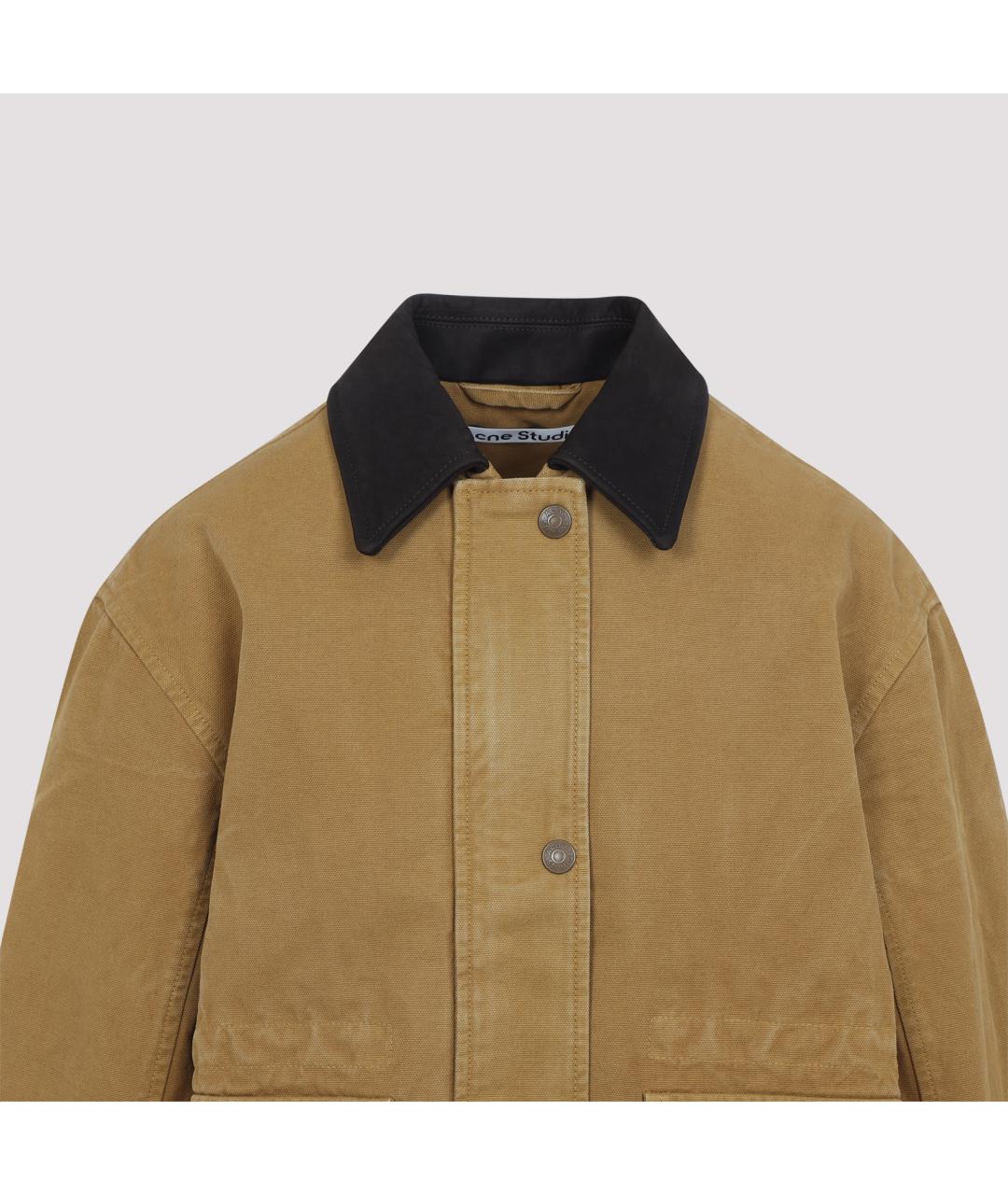 ACNE STUDIOS Коричневое хлопковое пальто, фото 5