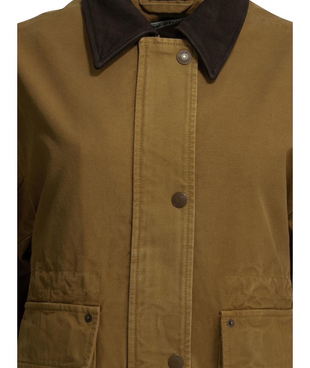 ACNE STUDIOS Коричневое хлопковое пальто, фото 3