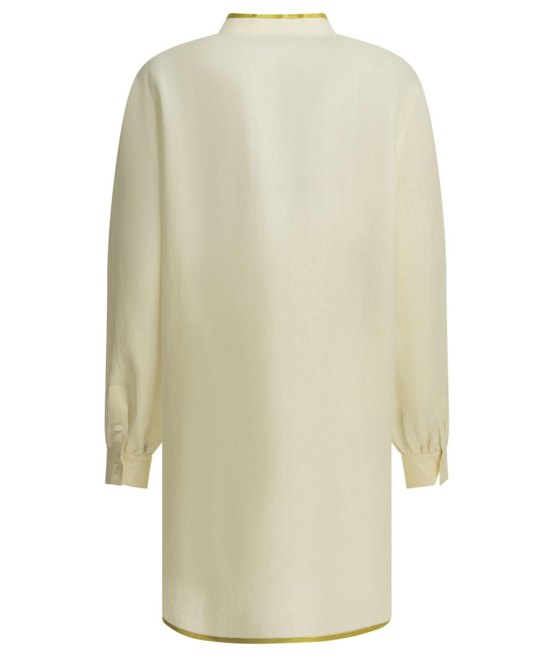 VALENTINO Мульти льняное повседневное платье, фото 2