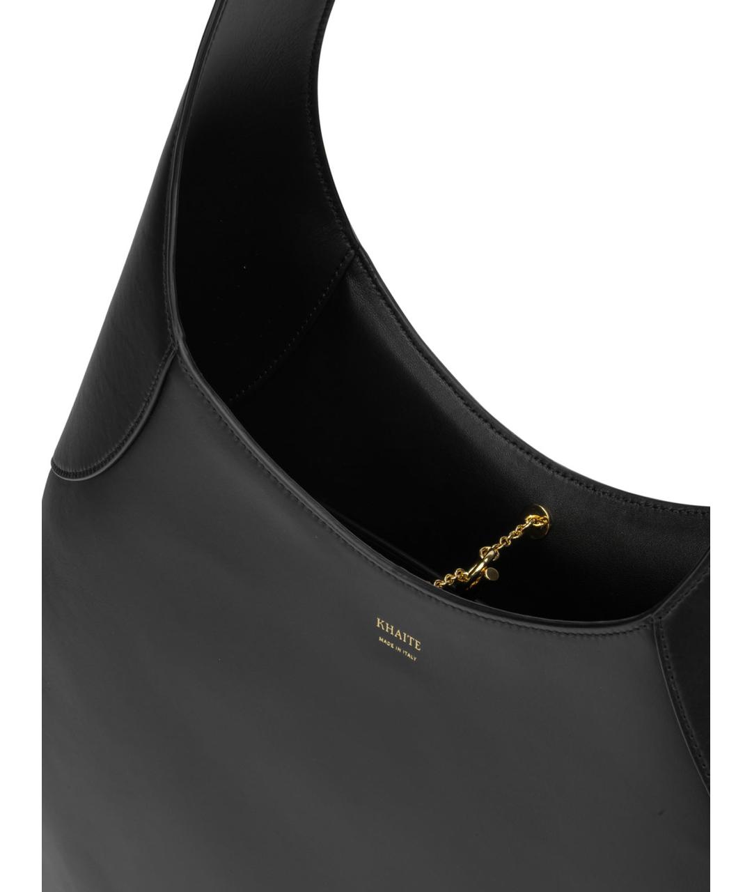 KHAITE Черная кожаная сумка через плечо, фото 5