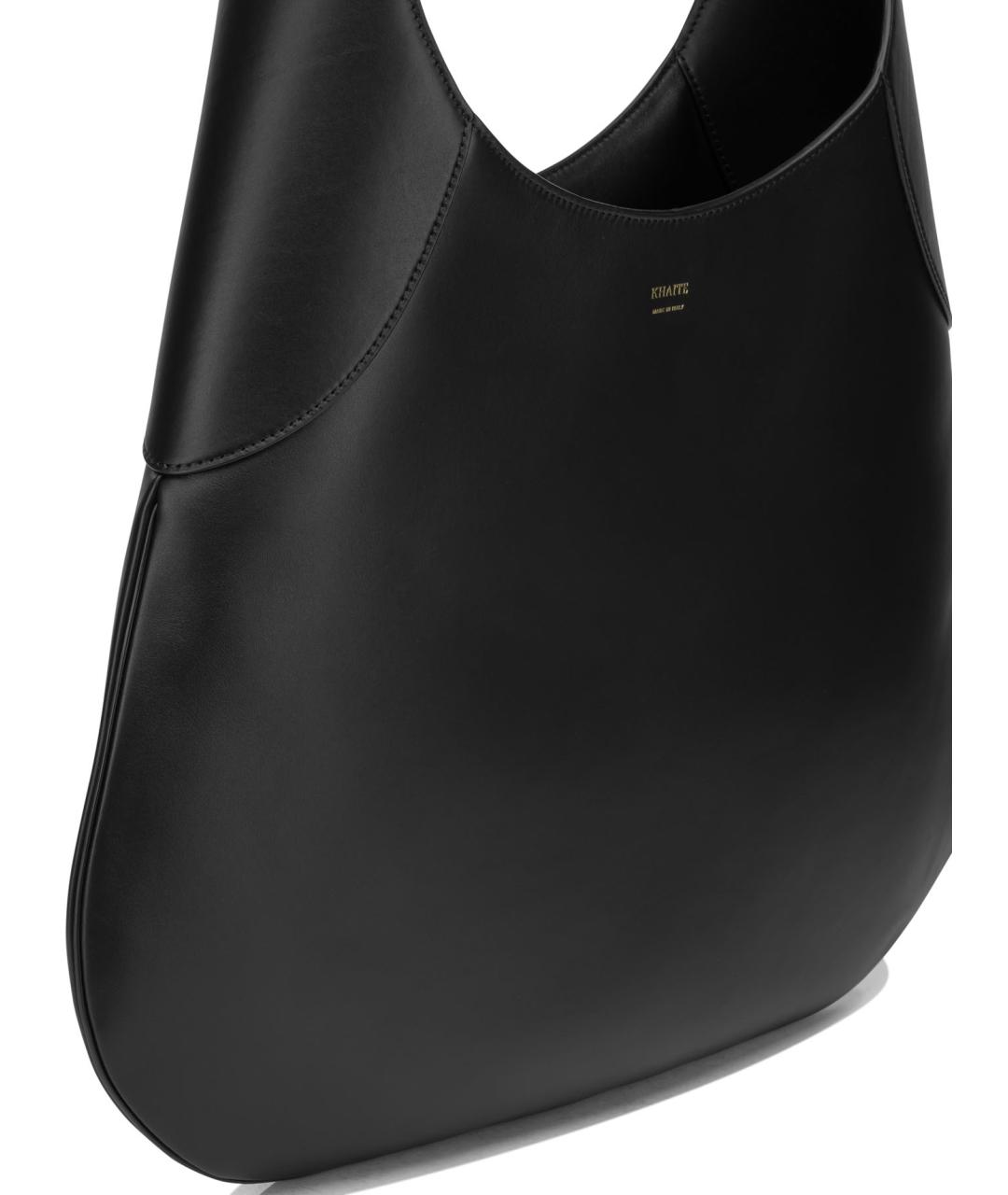 KHAITE Черная кожаная сумка через плечо, фото 4