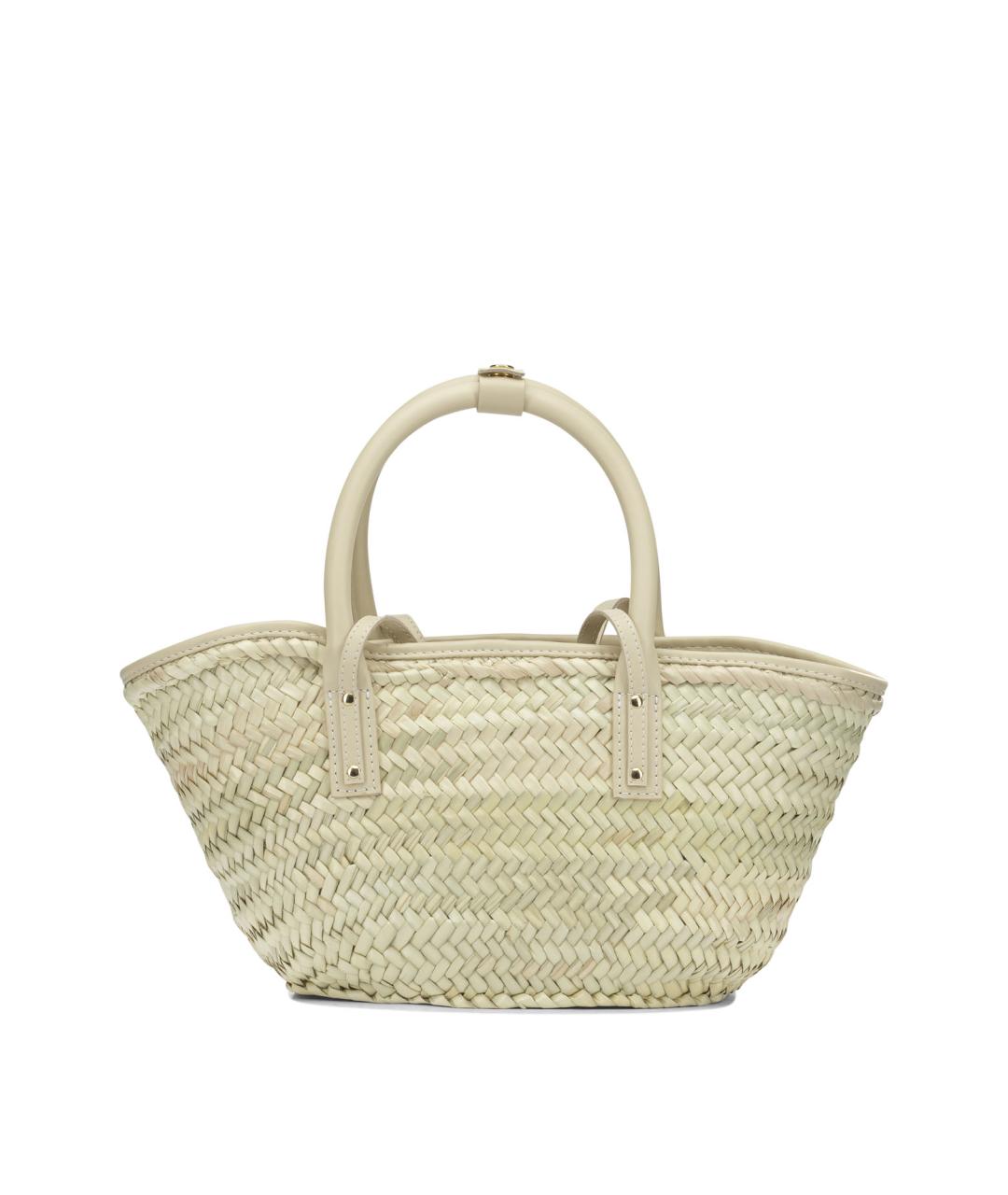 JACQUEMUS Бежевая пелетеная сумка тоут, фото 3