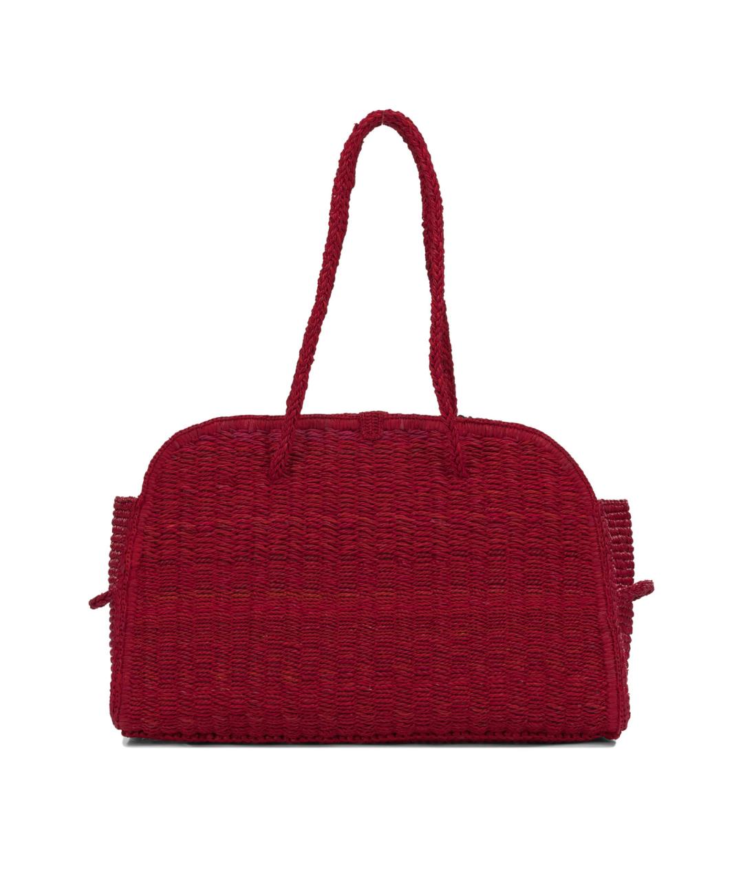 JACQUEMUS Красная пелетеная сумка тоут, фото 3