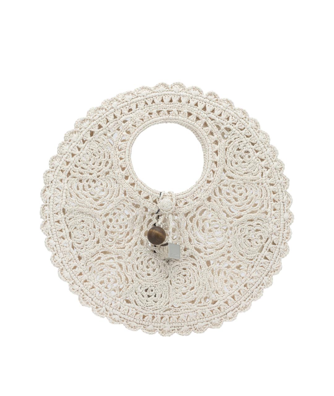 JACQUEMUS Белая тканевая сумка с короткими ручками, фото 1