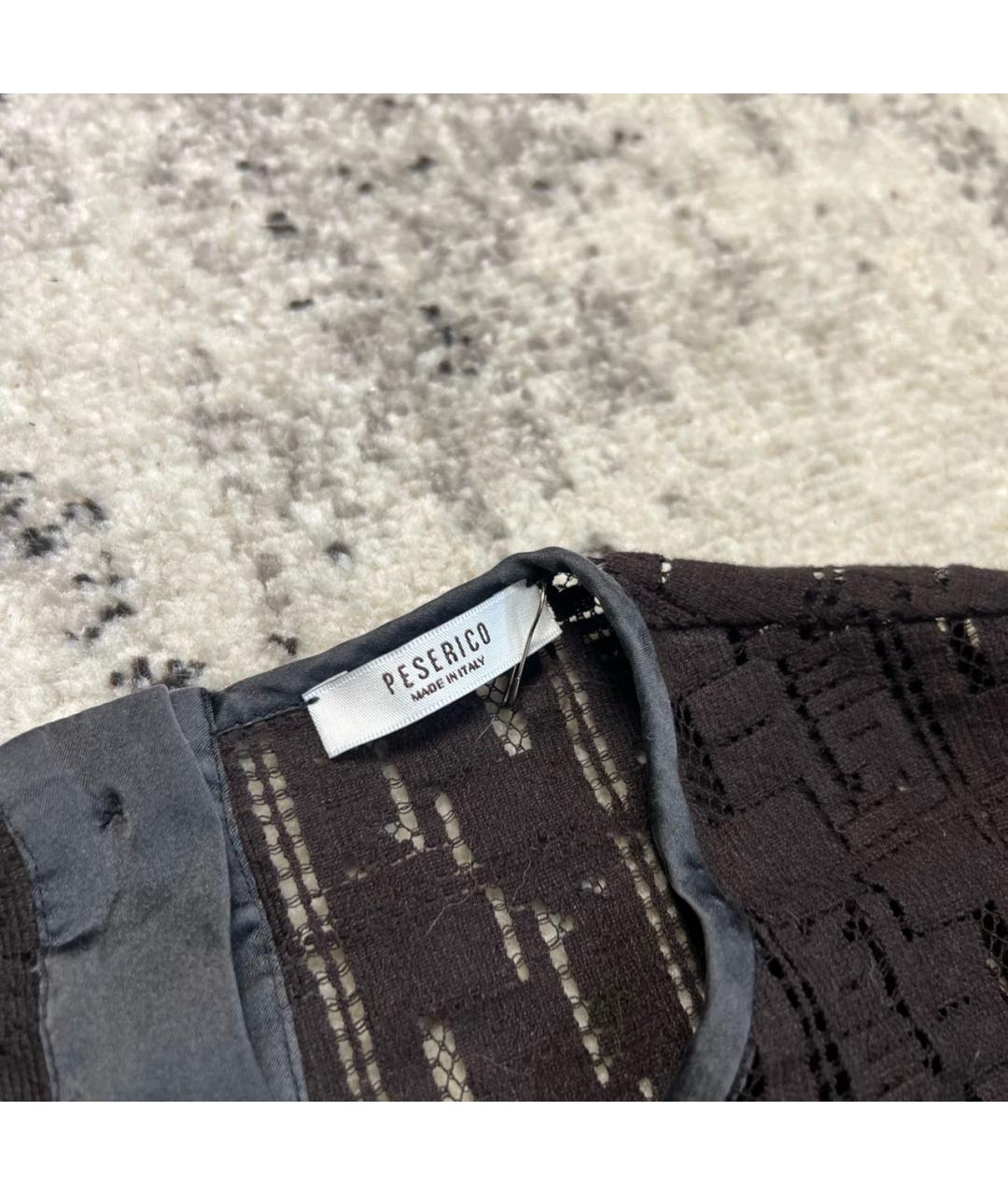 PESERICO Коричневая хлопковая блузы, фото 4