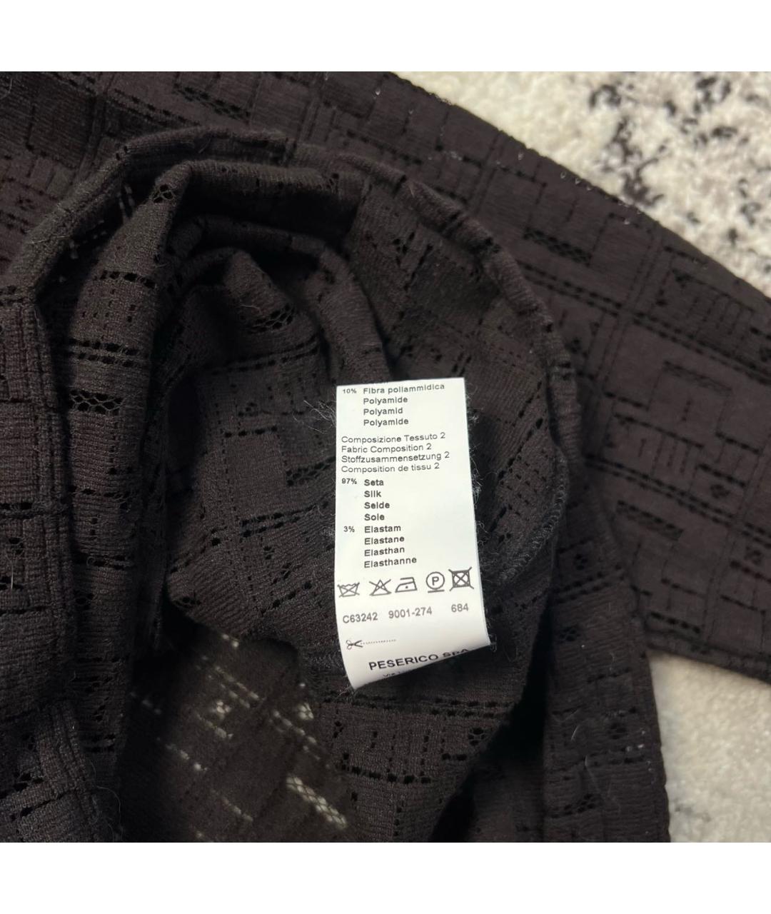 PESERICO Коричневая хлопковая блузы, фото 6