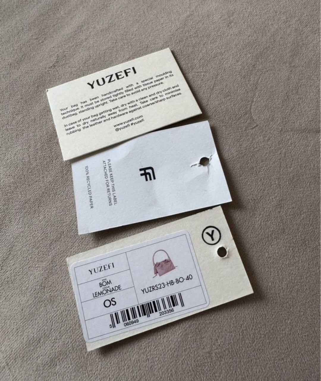 YUZEFI Розовая кожаная сумка с короткими ручками, фото 8