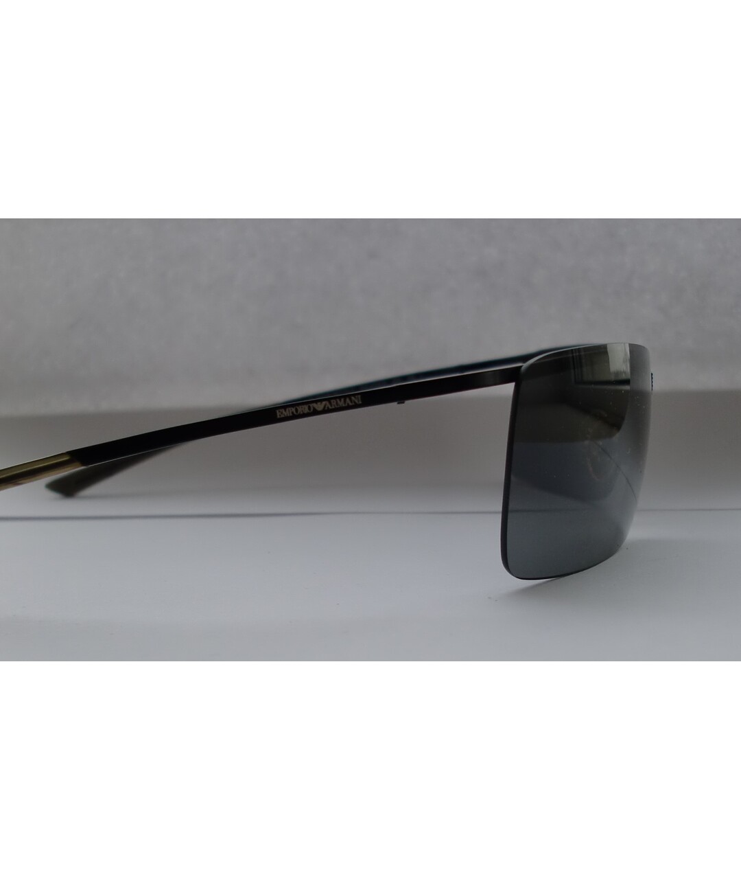 EMPORIO ARMANI Черные металлические солнцезащитные очки, фото 5