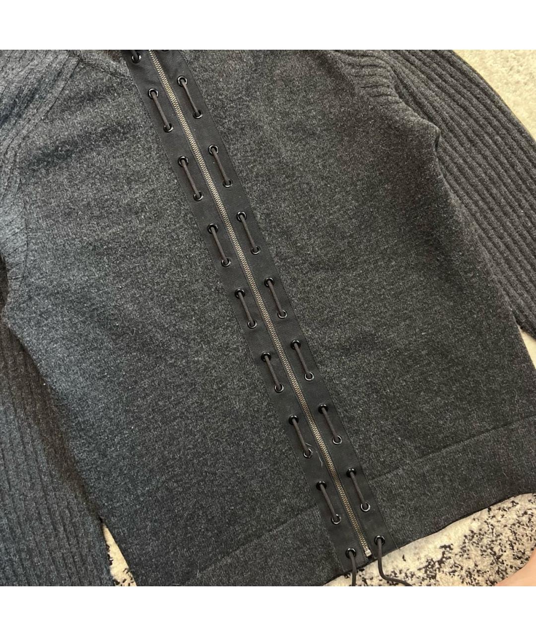 BIKKEMBERGS Антрацитовый шерстяной джемпер / свитер, фото 3