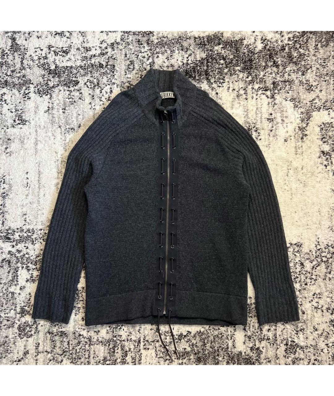 BIKKEMBERGS Антрацитовый шерстяной джемпер / свитер, фото 9