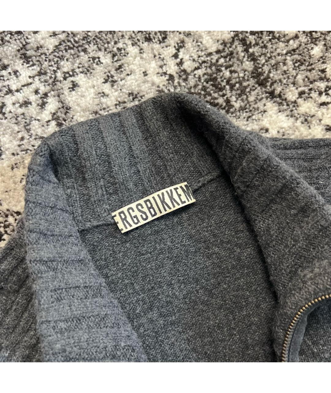 BIKKEMBERGS Антрацитовый шерстяной джемпер / свитер, фото 4