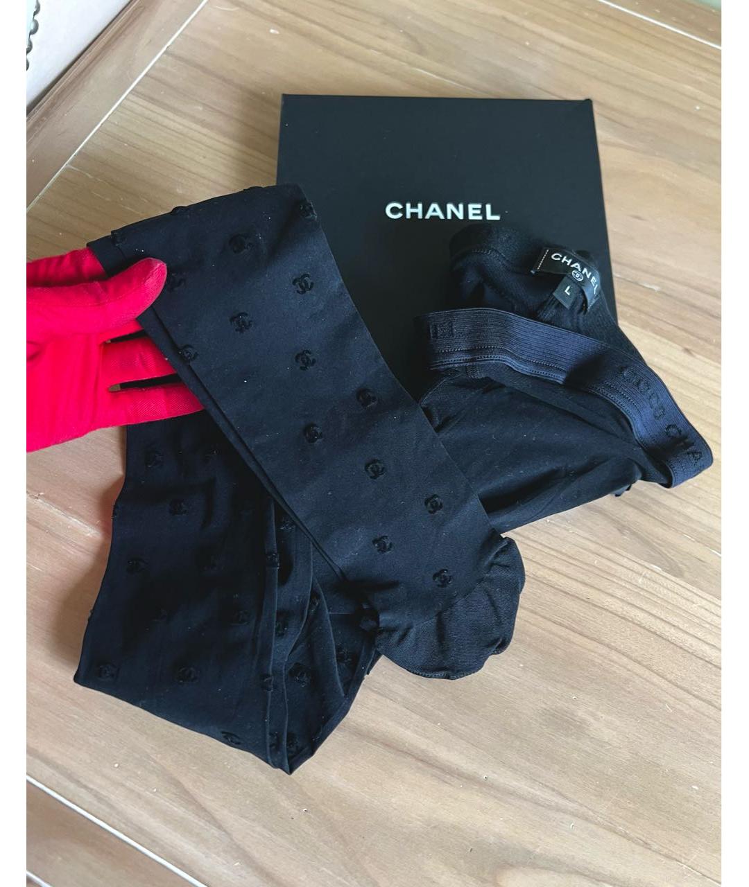 CHANEL Черные носки, чулки и колготы, фото 2