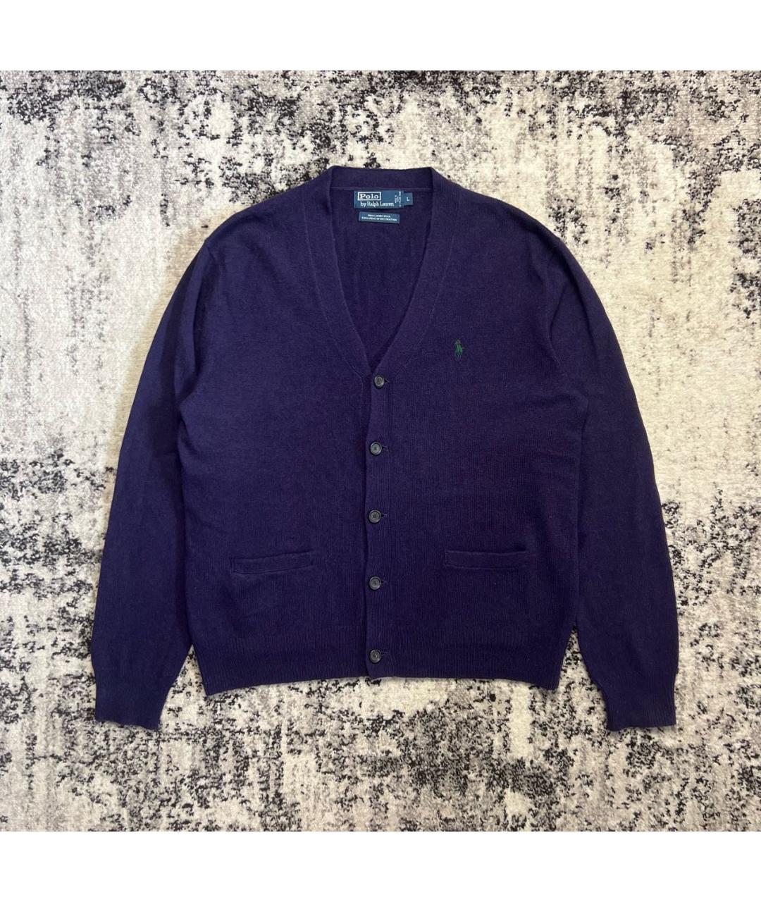 POLO RALPH LAUREN Фиолетовый шерстяной кардиган, фото 6