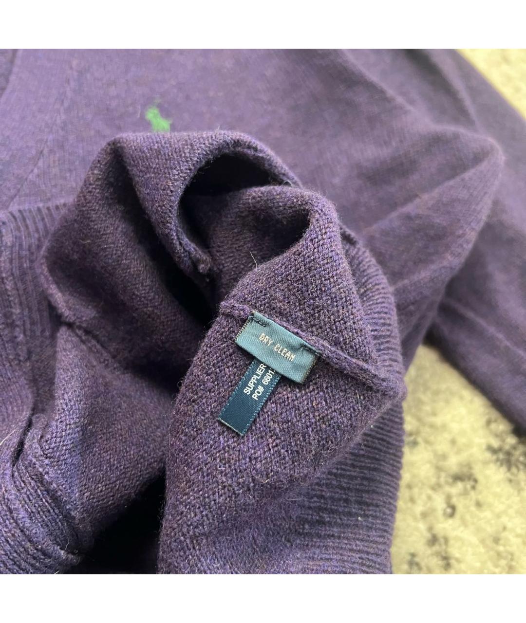 POLO RALPH LAUREN Фиолетовый шерстяной кардиган, фото 5