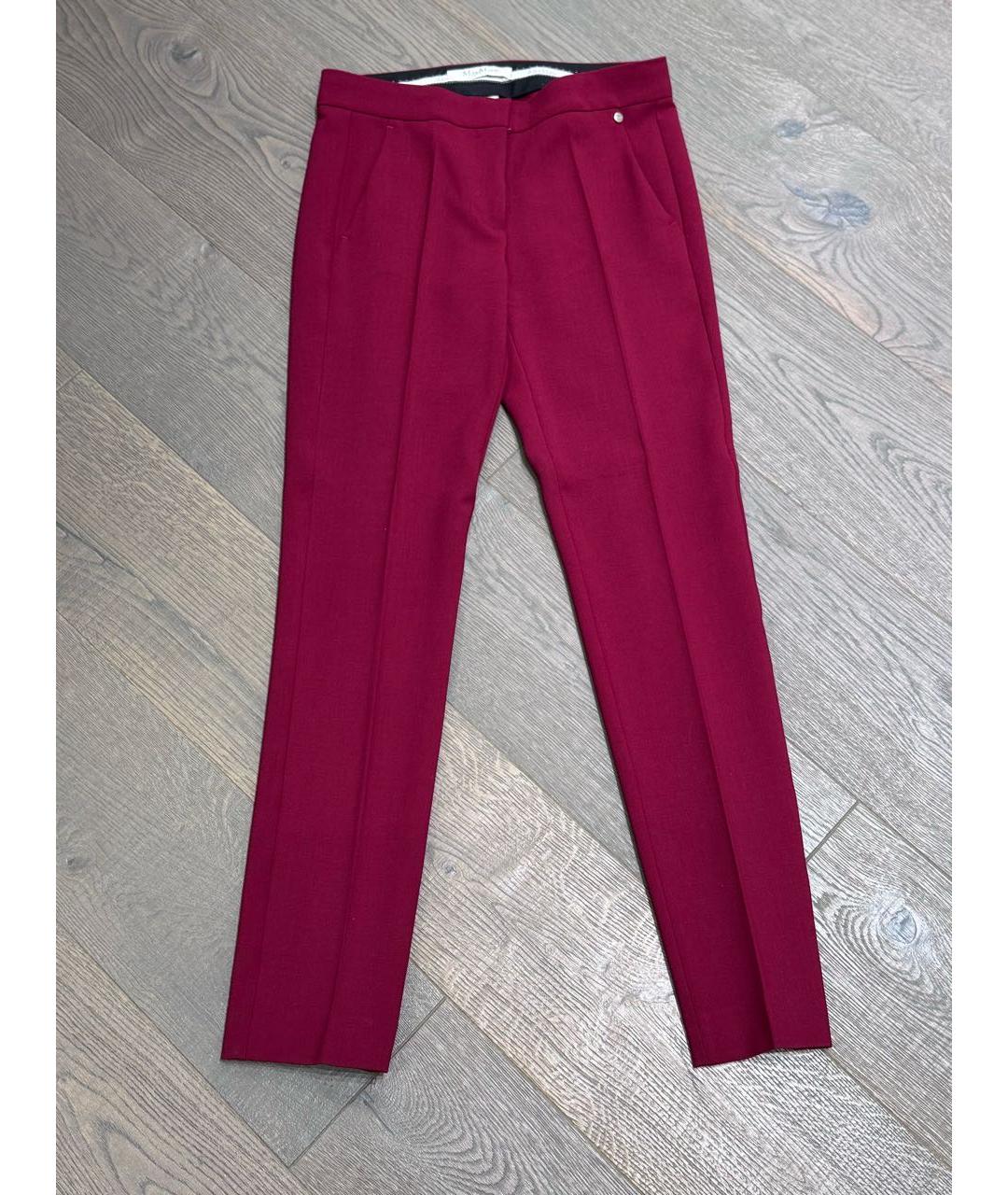 MAX MARA Бордовый шерстяной костюм с брюками, фото 2