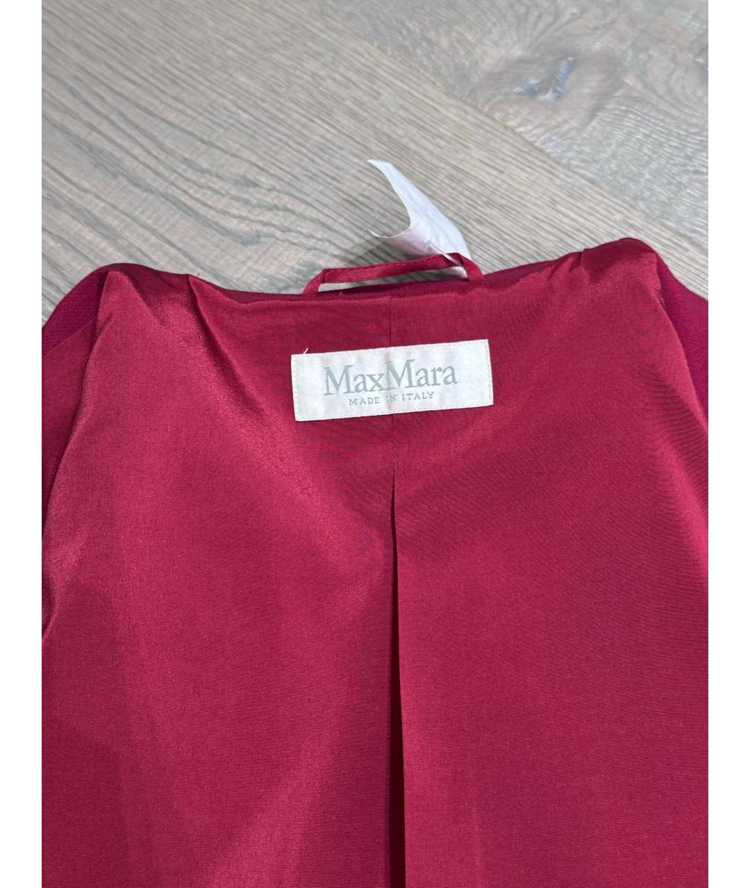 MAX MARA Бордовый шерстяной костюм с брюками, фото 3