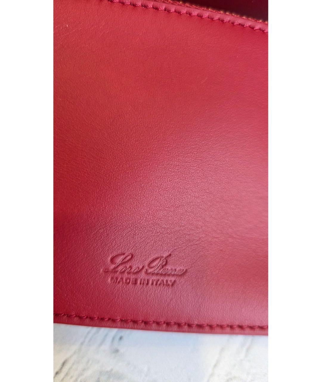 LORO PIANA Красный кожаный рюкзак, фото 5