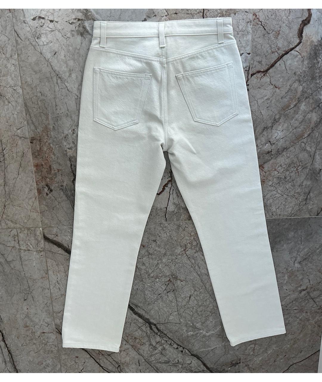THE ROW Белые хлопковые прямые джинсы, фото 2