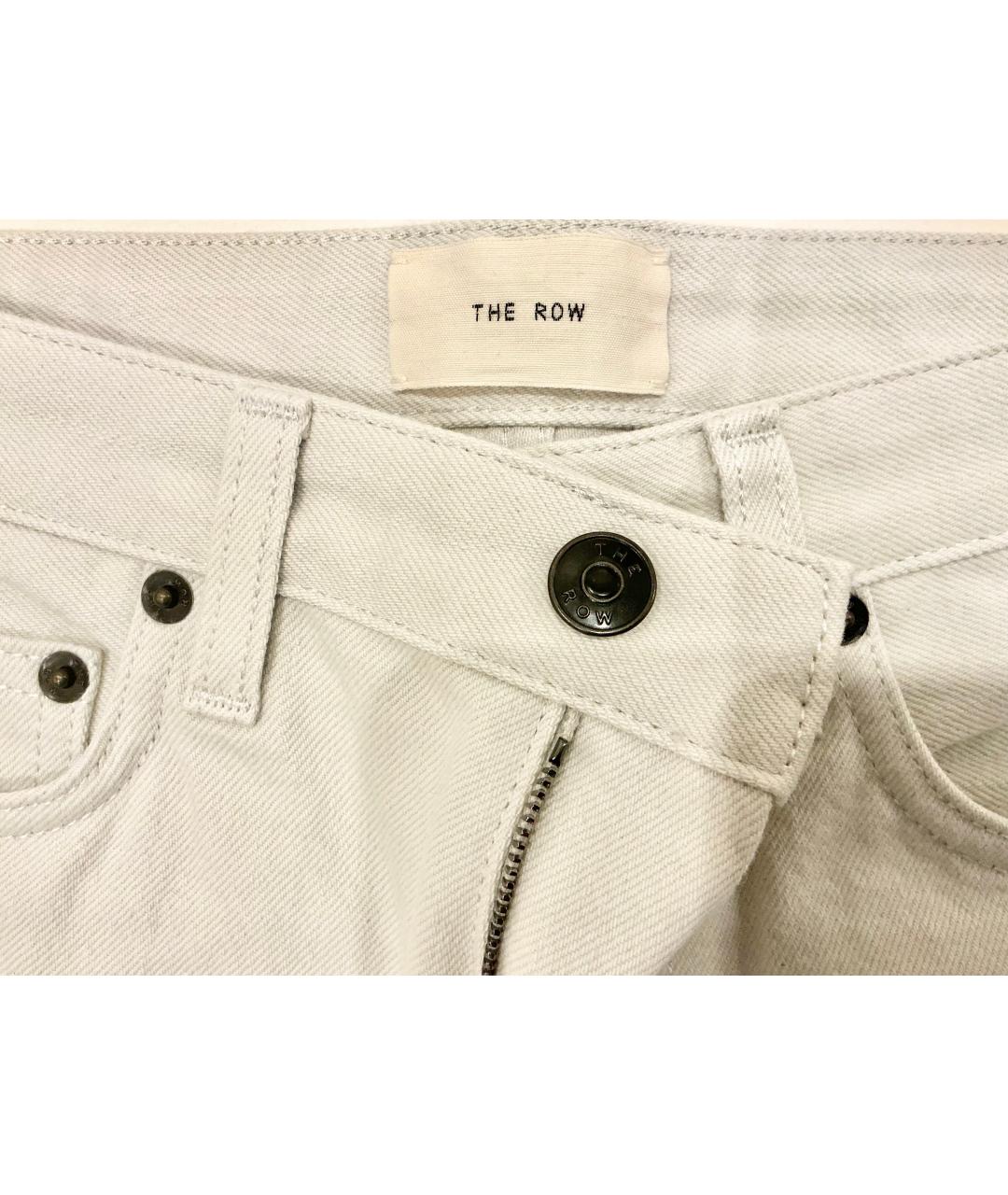 THE ROW Белые хлопковые прямые джинсы, фото 3