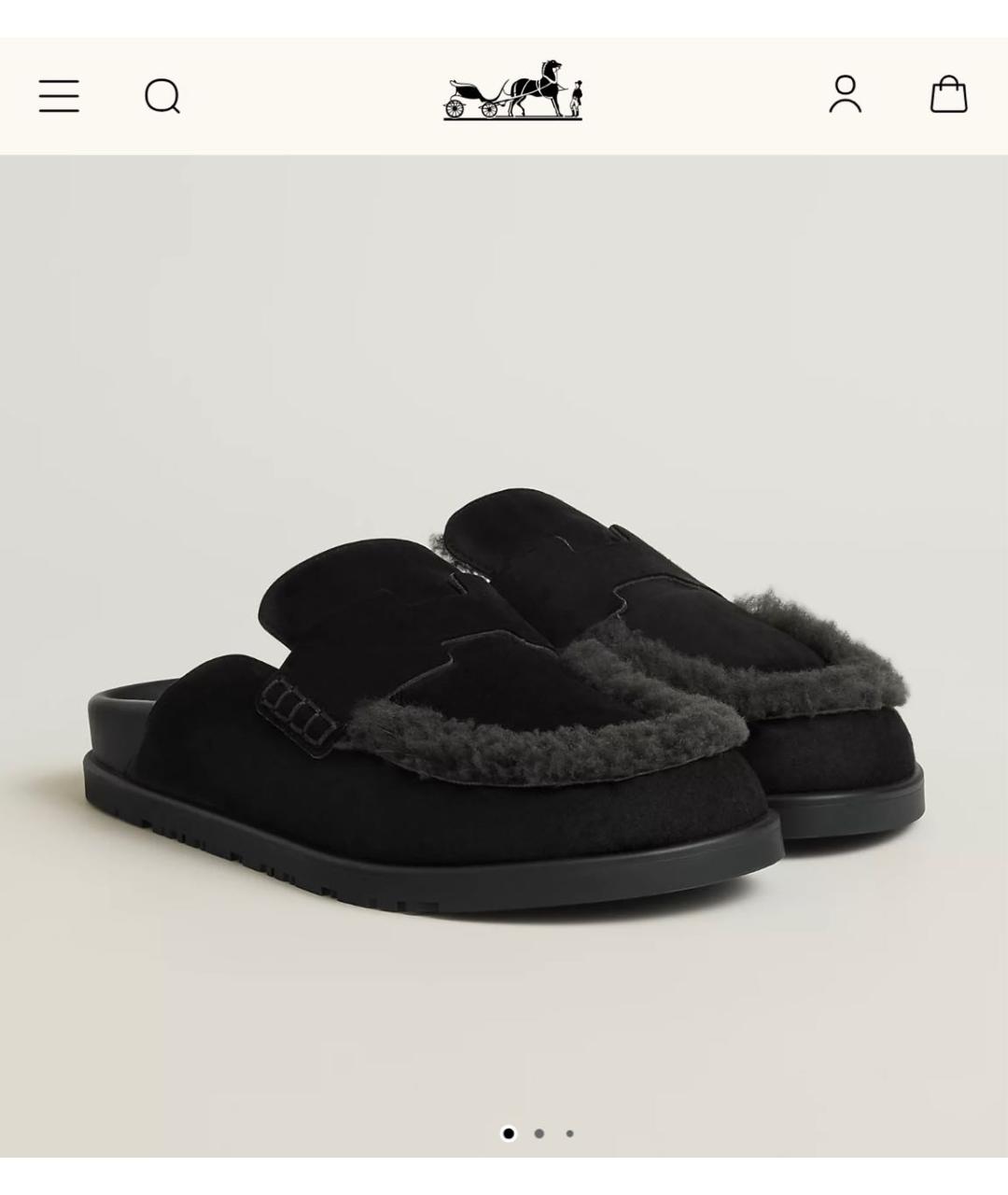 HERMES Черные замшевые сабо, фото 9