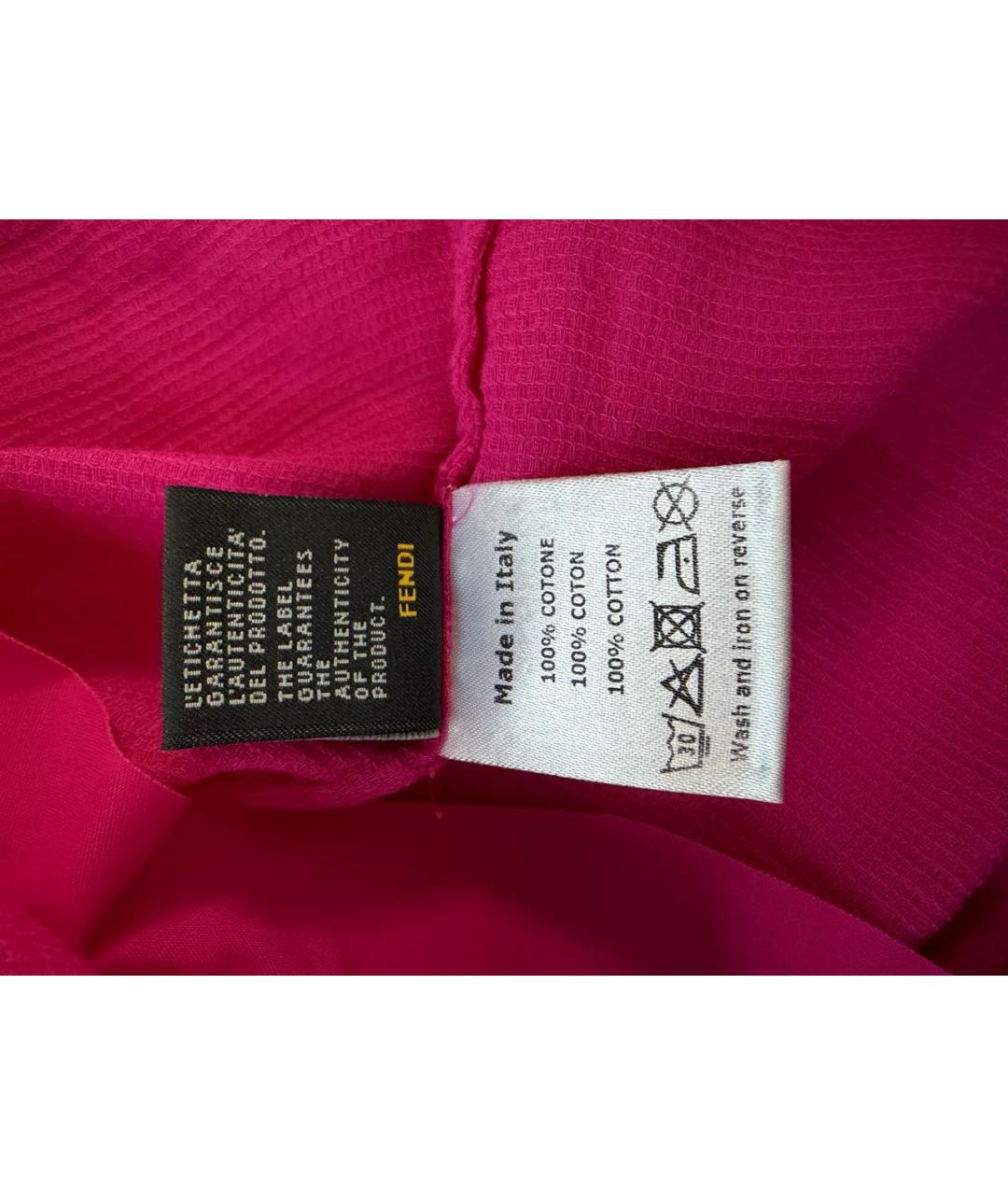 FENDI Фуксия хлопковая туника, фото 4