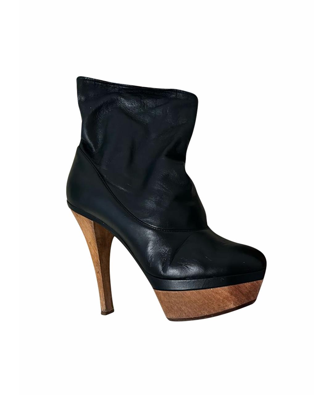 MARNI Зеленые кожаные ботильоны, фото 1