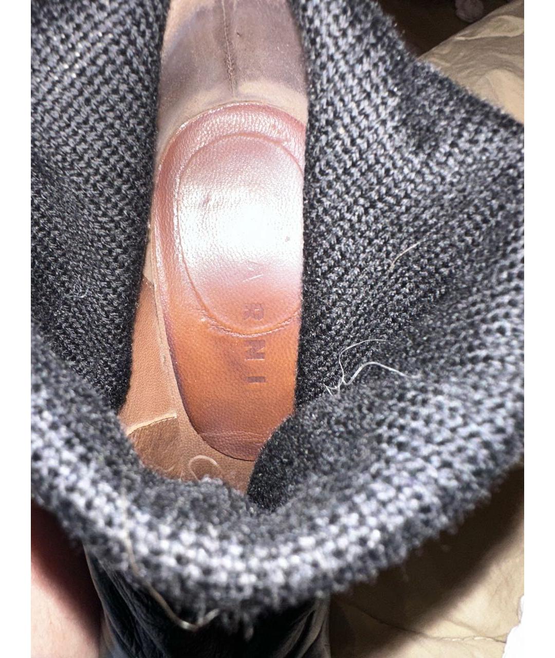 MARNI Зеленые кожаные ботильоны, фото 3