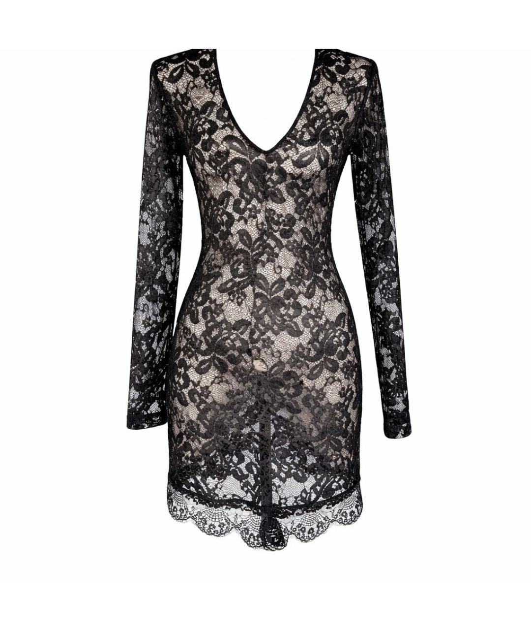 AGENT PROVOCATEUR Черное кружевное коктейльное платье, фото 1