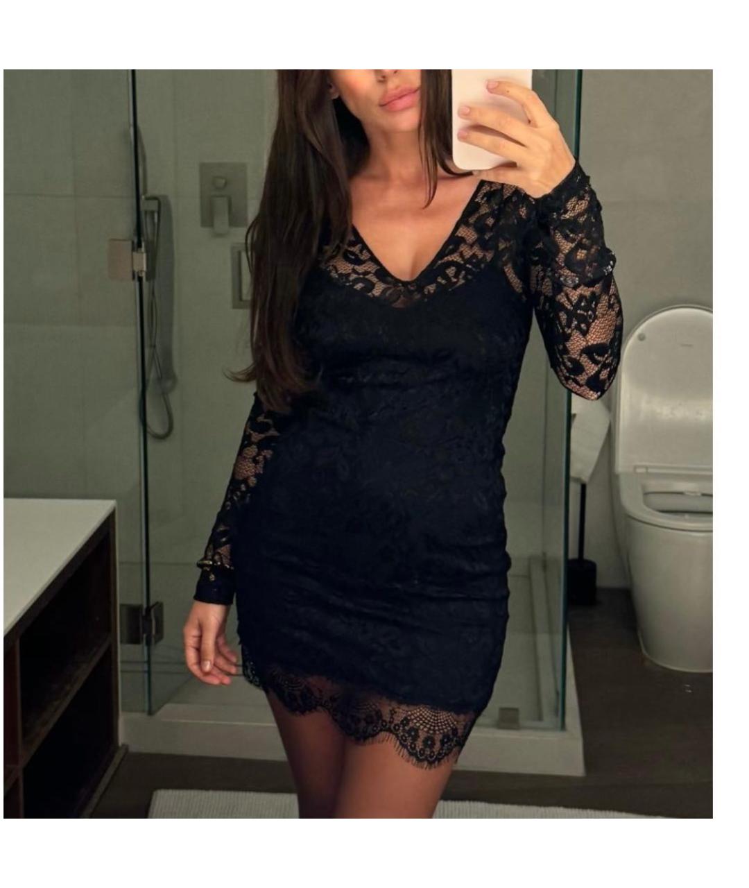 AGENT PROVOCATEUR Черное кружевное коктейльное платье, фото 2