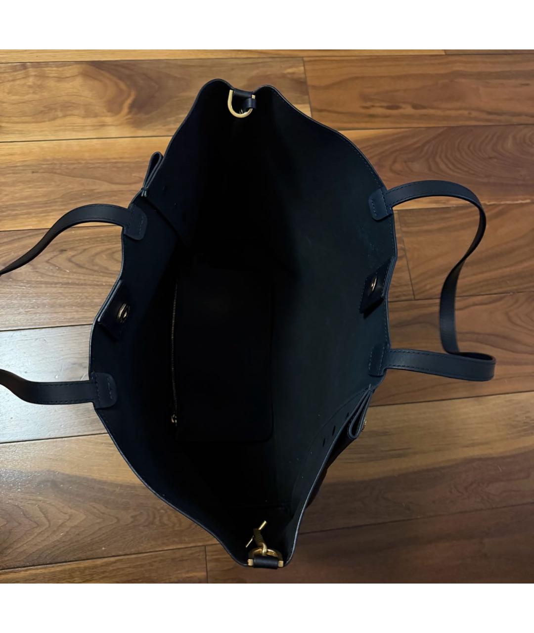 BALMAIN Черная кожаная сумка тоут, фото 4