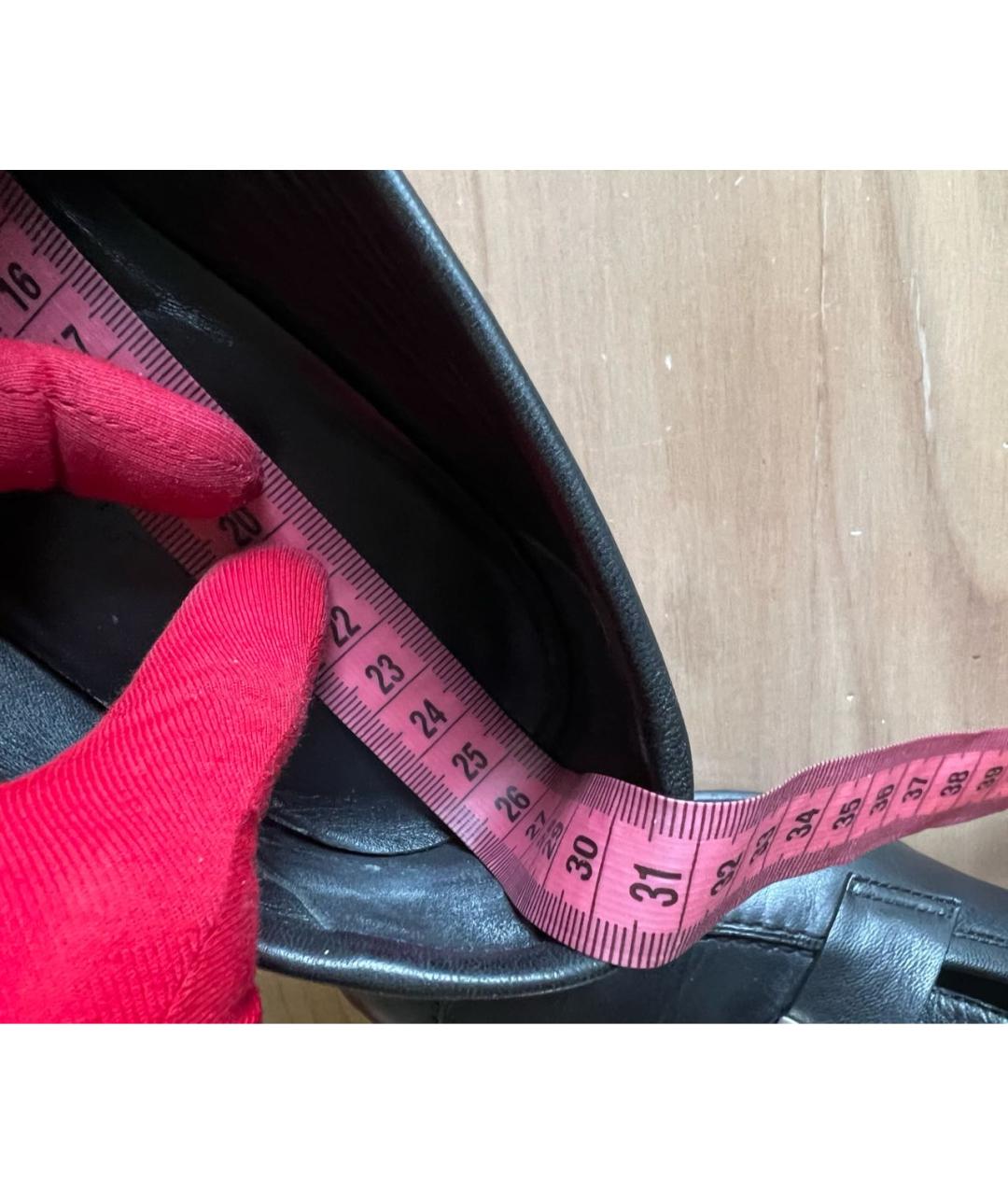 HERMES Черные кожаные лоферы, фото 8