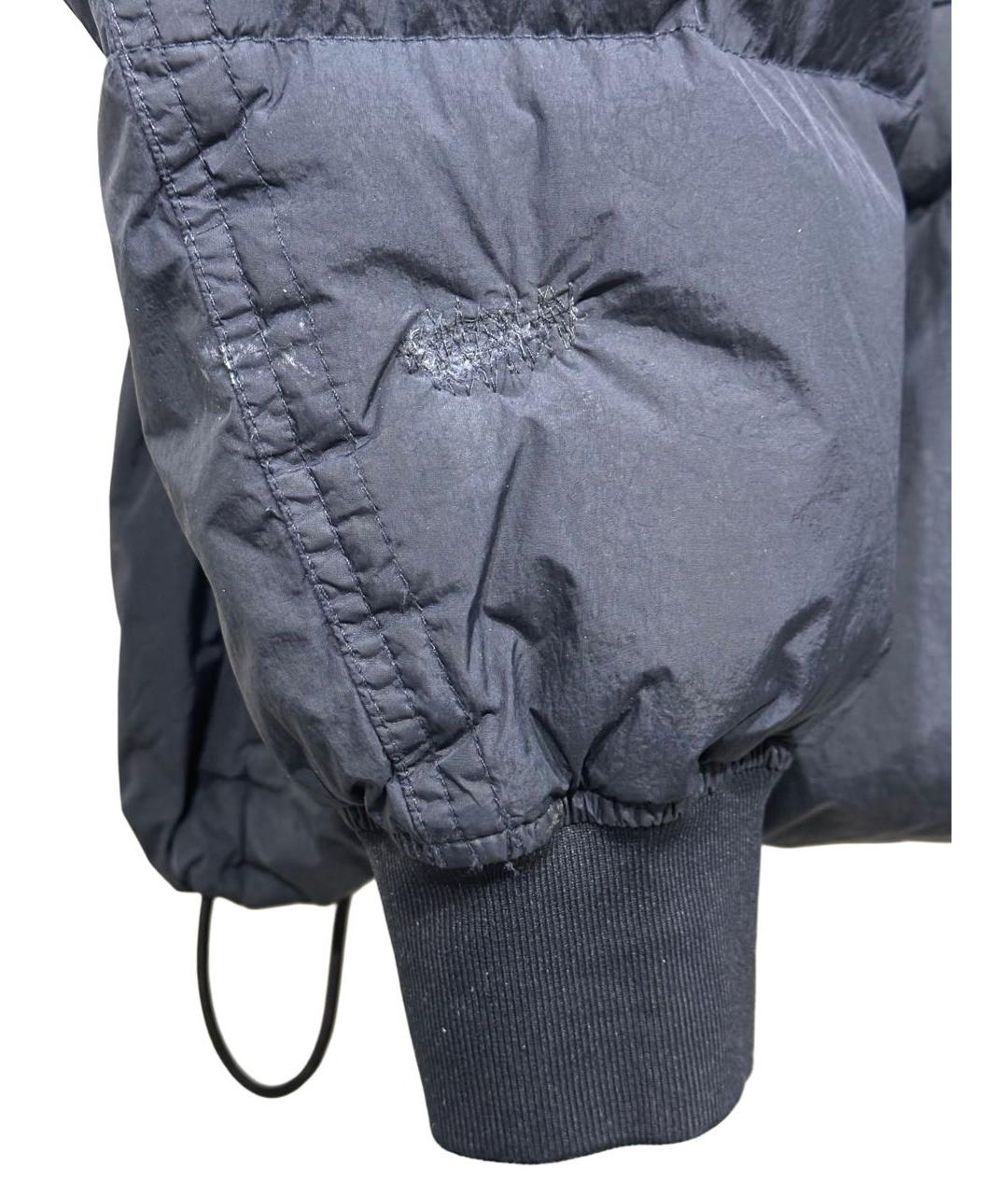 STONE ISLAND Темно-синий полиамидовый пуховик, фото 5