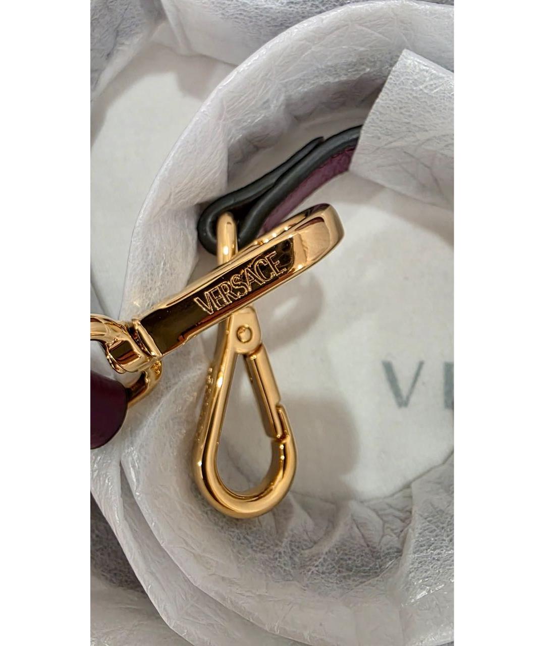 VERSACE Фиолетовая кожаная сумка тоут, фото 5