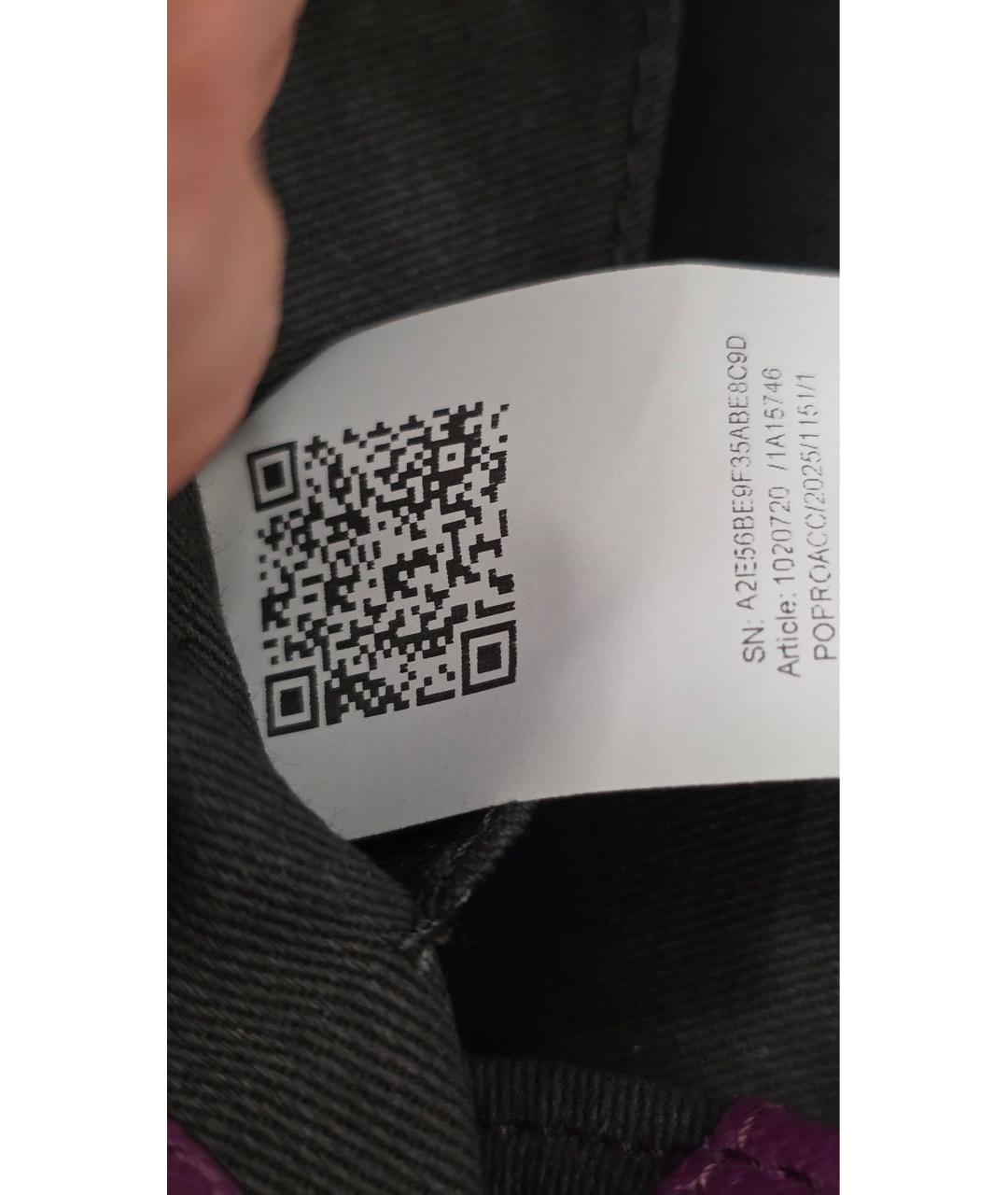 VERSACE Фиолетовая кожаная сумка тоут, фото 6