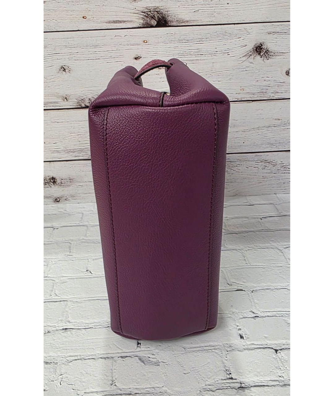 VERSACE Фиолетовая кожаная сумка тоут, фото 8
