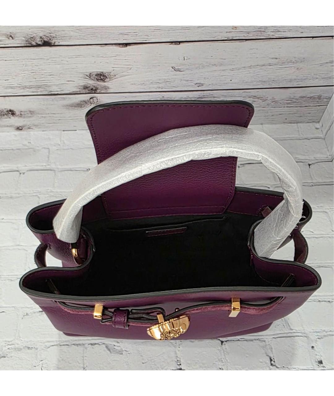 VERSACE Фиолетовая кожаная сумка тоут, фото 4