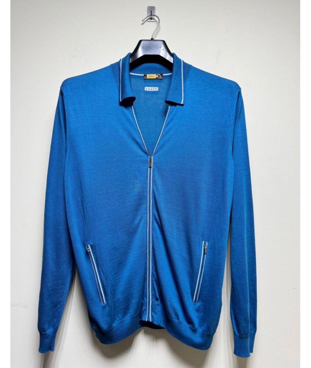 ZILLI Голубой шелковый кардиган, фото 9