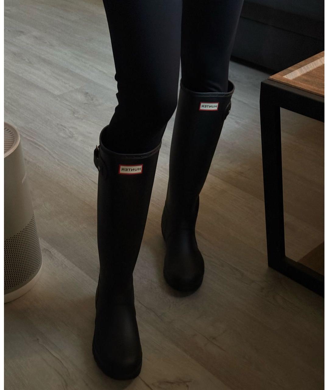 HUNTER Черные резиновые сапоги, фото 3