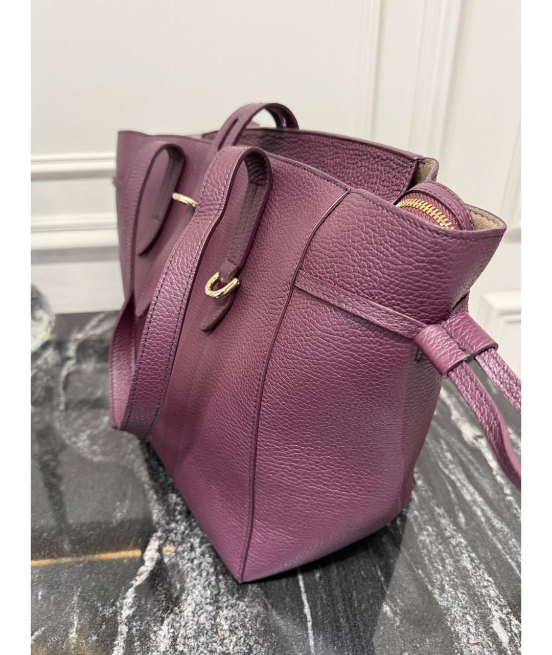 FURLA Фиолетовая кожаная сумка тоут, фото 6