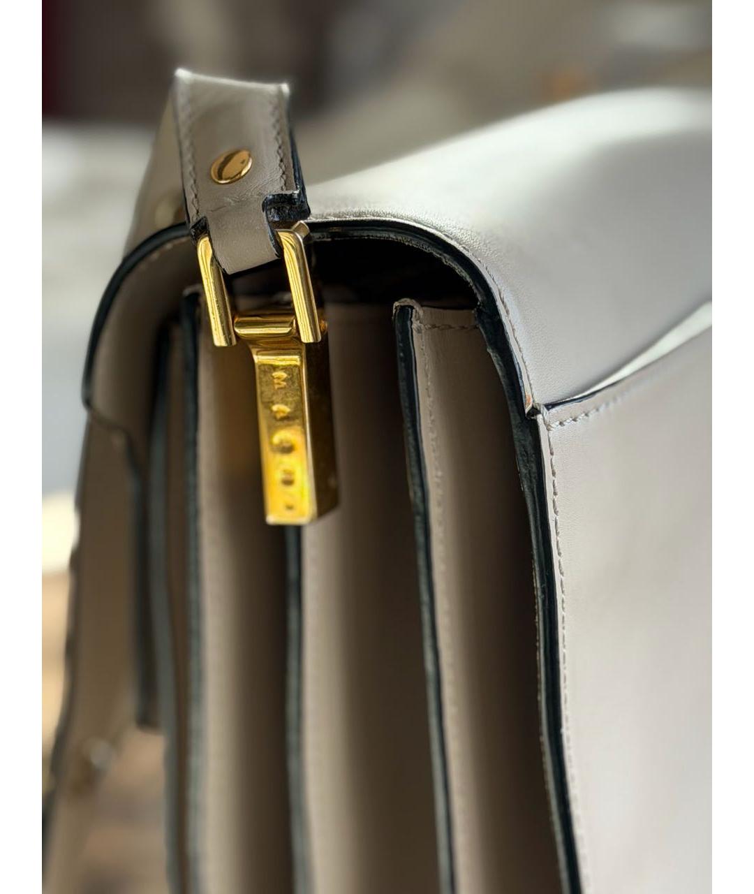 MARNI Серая кожаная сумка через плечо, фото 4