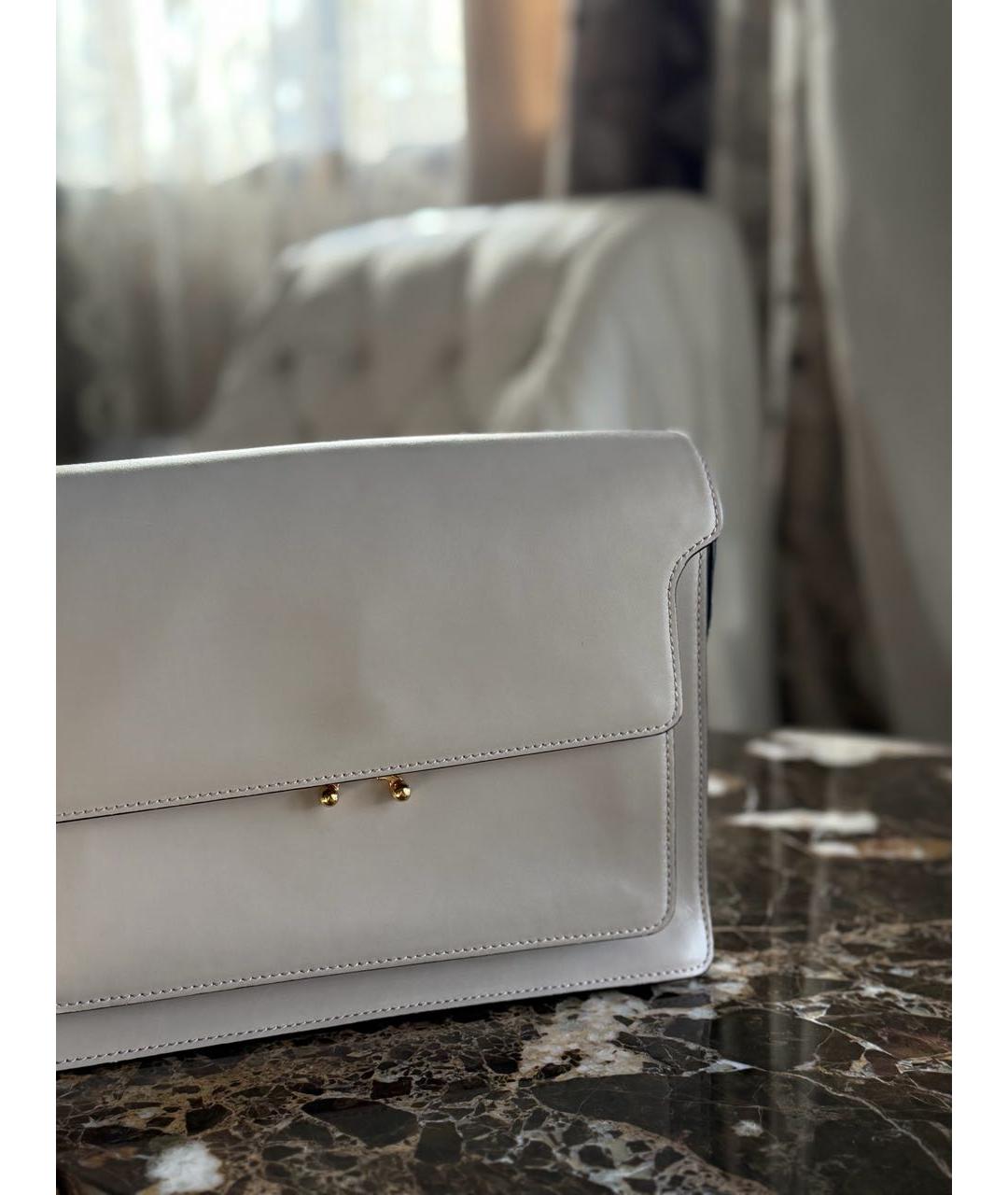 MARNI Серая кожаная сумка через плечо, фото 5