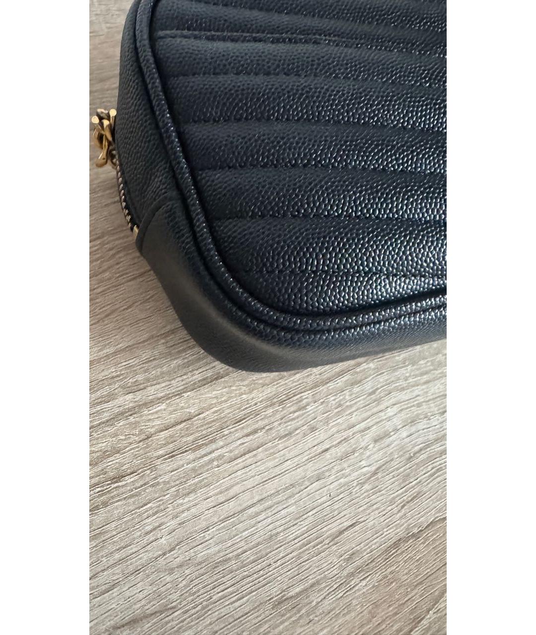 SAINT LAURENT Черная кожаная сумка через плечо, фото 6