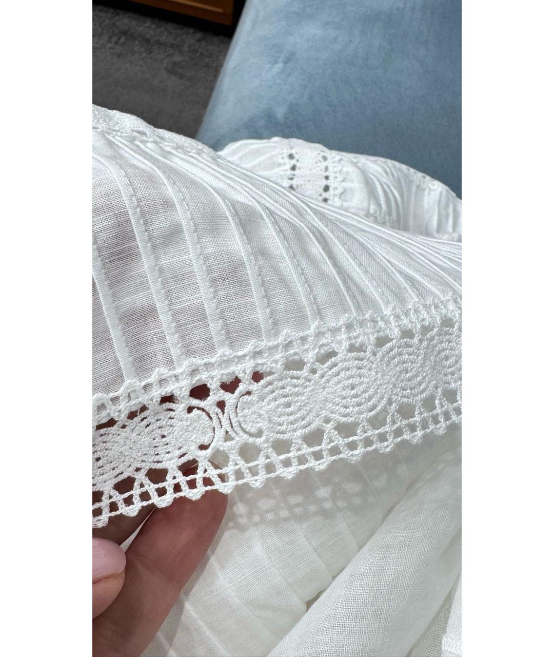 CELINE Белое хлопковое повседневное платье, фото 4