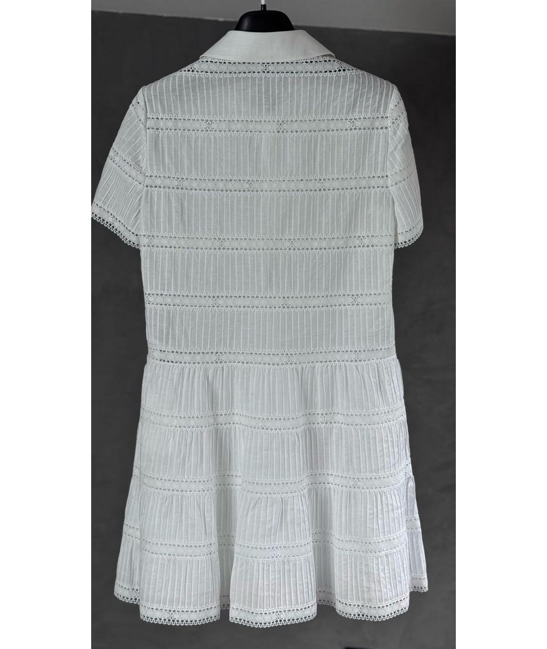 CELINE Белое хлопковое повседневное платье, фото 2