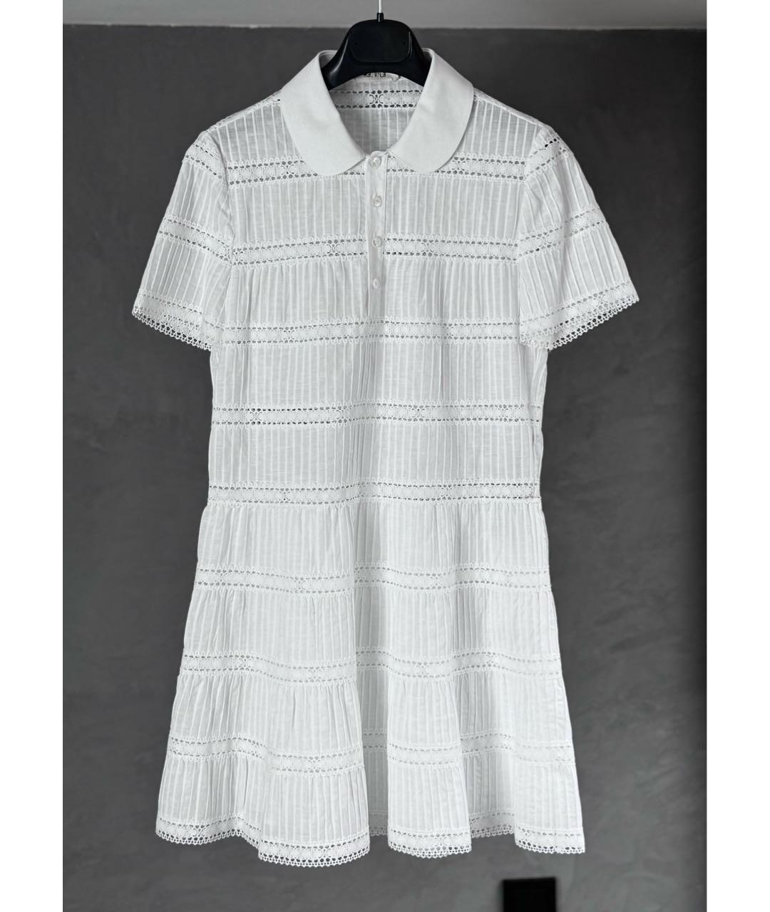 CELINE Белое хлопковое повседневное платье, фото 8