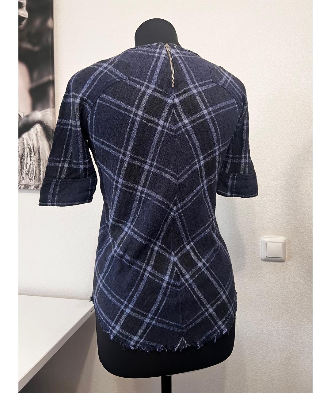 ISABEL MARANT Синяя шелковая блузы, фото 5